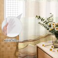 thumbnail image 3 of No Hook Shower Curtain, Marble Brown Gold Shower Curtains for Bathroom with See Through Top Window, Abstract Watercolor Geometric Rock Waterproof & Washable Bath Curtain 66"x72", 3 of 9