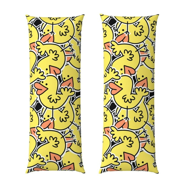 Balery Ducks Funda Protectora para Almohada Corporal de Algodón Hipoalergénico con Cierre(55 x 21 pulgadas), Almohadas No Incluidas