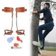 thumbnail image 3 of Seguridad Escalada de árboles Cinturón de material cuero Herramienta de espolón de material acero inoxidable Adecuado para registro de gran altitud Recolección de Completo cuero 2Gear B Baoblaze Espiga trepadora de árboles, 3 of 8