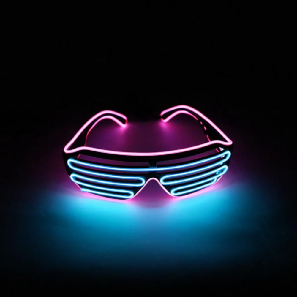 LED Flashing Light Up Glasses Glow Sunglasses Blinking Rave Party Disco