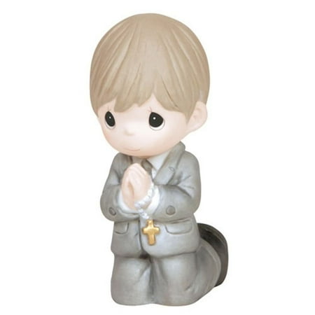 First Holy Communion Porcelain - Precious Moments, Communion Gifts, “Remembrance Of My First Holy Communion”, Boy, Bisque Porcelain Figurine, #133025