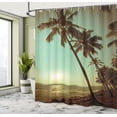 thumbnail image 5 of Ambesonne Tropical Shower Curtain, Sunset Pacific Dusk, 69"Wx70"L, Green Brown, 5 of 5