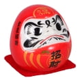 thumbnail image 3 of Figura decorativa de Daruma, decoración de cerámica japonesa, Daruma, estatua japonesa de Darma, figura de Darma de riqueza, 3 of 7
