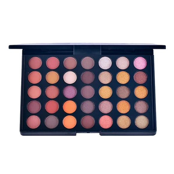 35 colores brillo mate sombra de ojos polvo paleta de sombra de ojos de alta pigmentación 02 jinwen Paleta de sombras de ojos mate