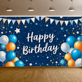thumbnail image 2 of Colorful Theme Birthday Banner Decorative Balloon Design Celebration Background for Birthday Party Photo Shoot Indoor Decoration, 2 of 5