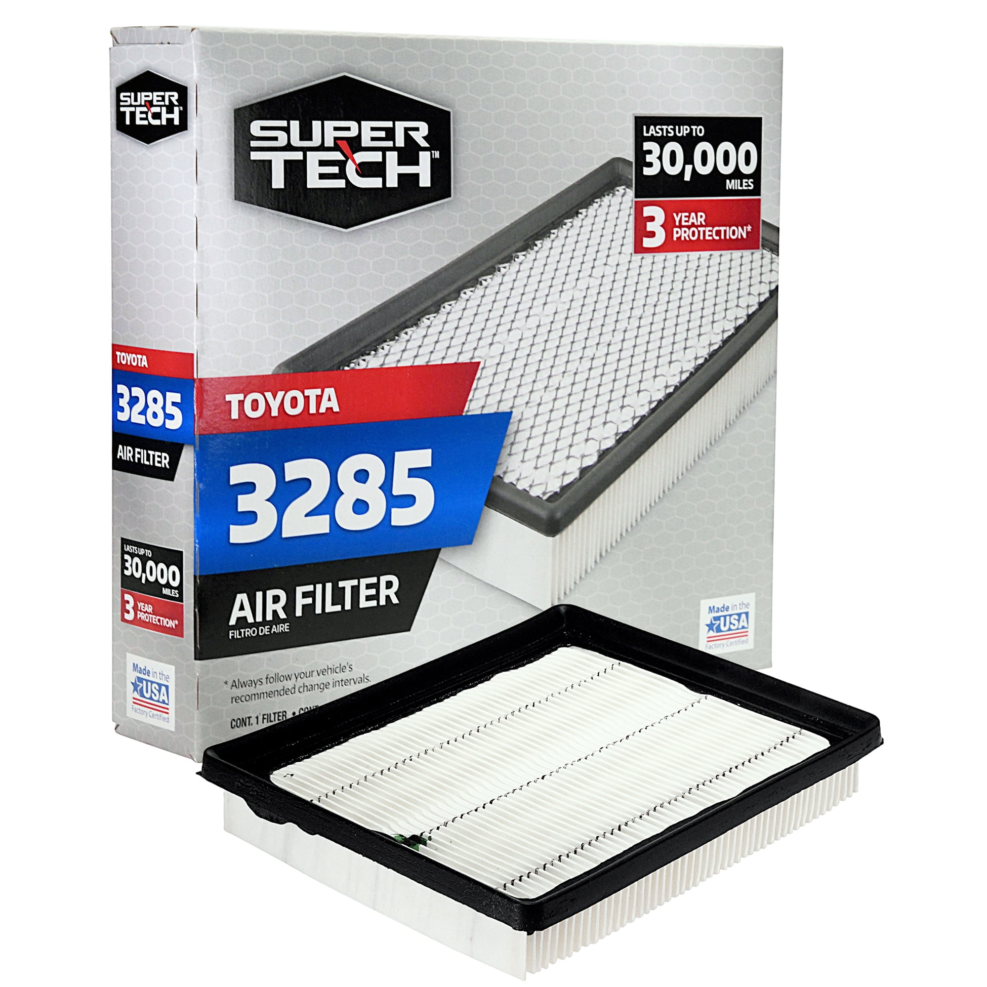 Supertech 3285 Engine Air Filter Replacement Filter For Toyota