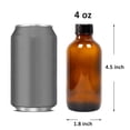 thumbnail image 2 of Youngever Paquete de 16 botellas de vidrio ámbar con tapas Recipiente recargable para aceites esenciales Extracto de vainilla y más (4 onzas), 2 of 5