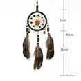 thumbnail image 3 of COFEST Vintage Indian Style Car Wind Chime, Bohemian Feather Dream Catcher Decoration, Peace and Blessing Hanging Pendant, Multicolor Beaded Wall Art for Home Brown, 3 of 8