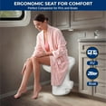 thumbnail image 6 of Gravity Flush Toilet Plastic Bowl with Connecting Hose, Installation Kits and Hand Sprayer Ideal for RVs, Trailers and Boats (White), 6 of 7