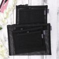 thumbnail image 3 of FELTECHELECTR 5 bolsas transparentes negras para papelería de oficina, bolsa de malla con cremallera, bolsa portátil para lápices, para material escolar de oficina., 3 of 7