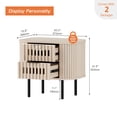 thumbnail image 2 of Wampat Modern Fluted Nightstand Set of 2, Wooden End Table with 2 Drawers, 20.4H" Bedside table for Living Room, Bedroom, Natural, 2 of 5