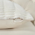 thumbnail image 4 of Home Soft Things Shaggy Wavy Faux Fur Pillow Covers, 1 piece, 20"x20", White, 4 of 8