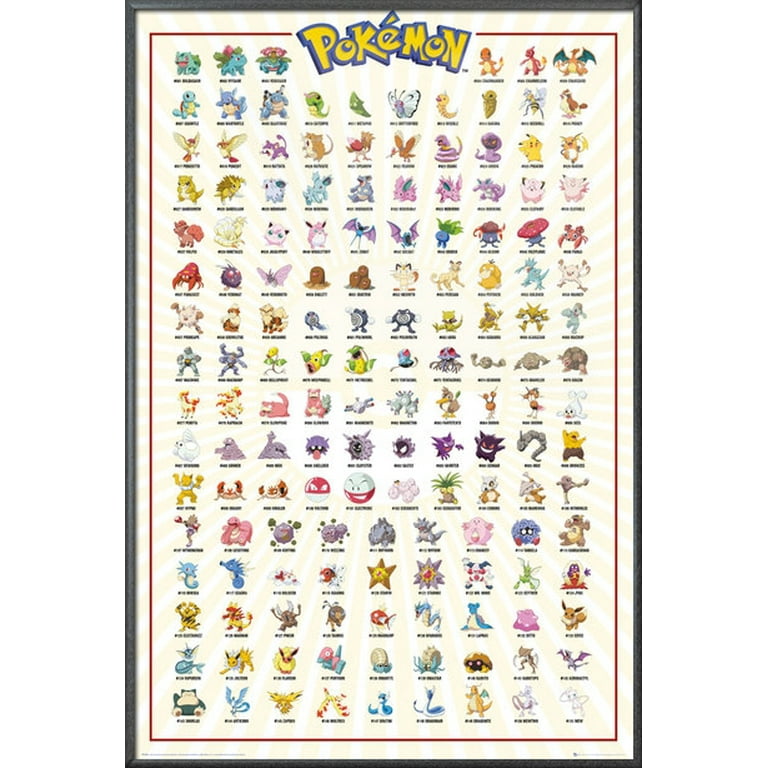 Original 151, Pokemon Kanto Poster