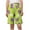 Green, variant on Qingpeng Womens Print Bermuda Shorts Drawstring Waist Loose Fit Knee Length Lounge Pajamas Bottoms for Sleepwear Summer Wear