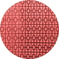 thumbnail image 1 of Ahgly Company Indoor Round Abstract Red Modern Area Rugs, 7' Round, 1 of 4