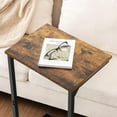 thumbnail image 3 of Set of 2 C-Shaped End Tables - Slide Under Couch Side Tables for Living Room & Small Spaces, Rustic Brown, 3 of 8