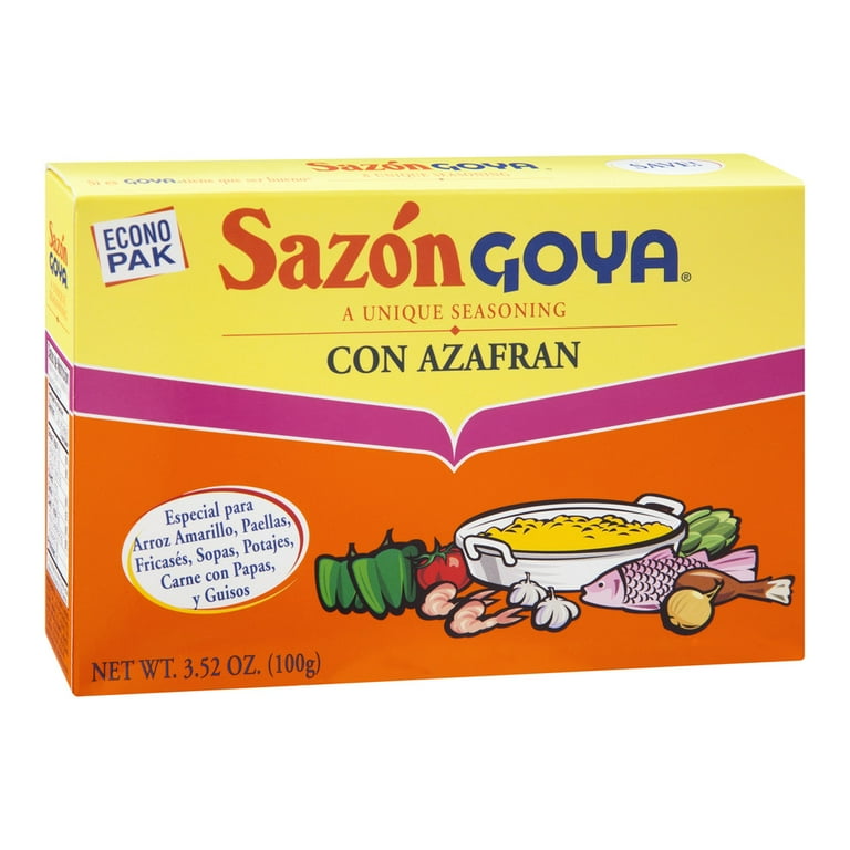 Goya Sazon Con Azafran Seasoning 3.52 Oz