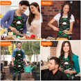 thumbnail image 7 of Black Rawr Dinosaur Skeleton Pattern Apron-Garden Aprons for Women with Pockets-Cotton Linen Waterproof Kitchen Cooking Gardening Aprons Adjustable for Kitchen,Cooking,BBQ and Salon 33x27 Inch, 7 of 7