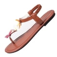 thumbnail image 6 of Xucatan Women's Flat Sandals, Floral Rhinestone Thong Beach Shoes, Open Toe Dressy Casual Footwear, Versatile Summer Holiday Style Gift, 6 of 7