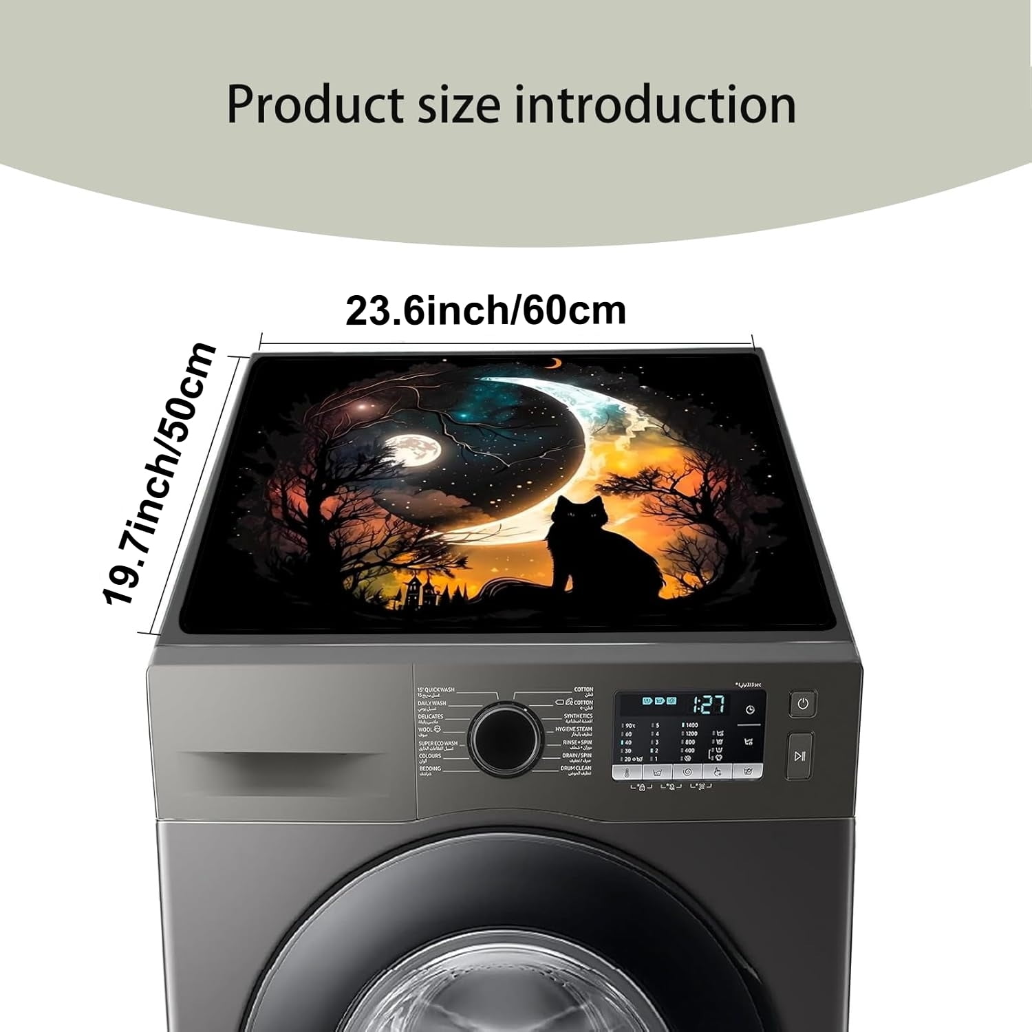 2 Pcs Washer And Dryer Covers for The Top 19.7 x 23.6 Inches Dryer Top Protector Mat Non Slip Washing Machine Cover Fits Most Washers Dryers