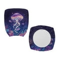 thumbnail image 3 of HELLHERO Jellyfish Coral Print Office Computer Chair Covers, Removable Rotating Chairs Backrest and Seat Protectors, Office Chair Seat Cover, Purple, 3 of 7