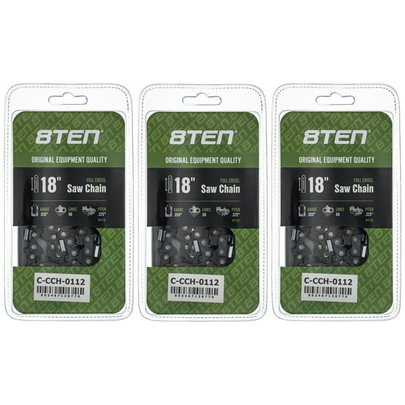 Full Chisel Chainsaw Chain 18 inch .050 .325 68DL for Echo Stihl Red Max 3 Pack 810-CCC2334H