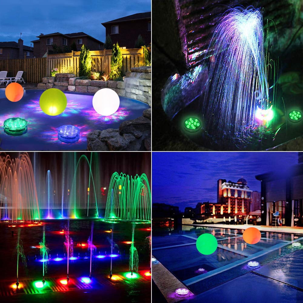 OurLeeme Underwater lights Pond Lights For Fountain Fish Pond Tank Water Garden with Warm White Light 