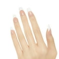 thumbnail image 3 of KISS Salon Acrylic Medium Coffin Press-On Nails with Glue, White French, 28 Pieces, 3 of 8