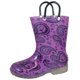 thumbnail image 1 of Bota de lluvia de pvc morado relámpago para niña - Talla EE. UU.: 1 Smoky Mountain Boots 2722C-1R, 1 of 1