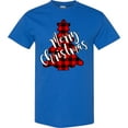 thumbnail image 3 of Inktastic Red Buffalo Plaid Christmas Tree T-Shirt, 3 of 5