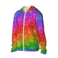 thumbnail image 2 of Fotbe Colorful Glitter Men's Women's UPF 50+ Sun Protection Jacket Hooded Cooling Shirt with Pockets Hiking Outdoor Performance-Small, 2 of 9