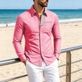 thumbnail image 5 of Enjoytime Button Down Shirt Men Fashion Business Casual Dress Collared Long Sleeve Shirts with Pocket, 5 of 6