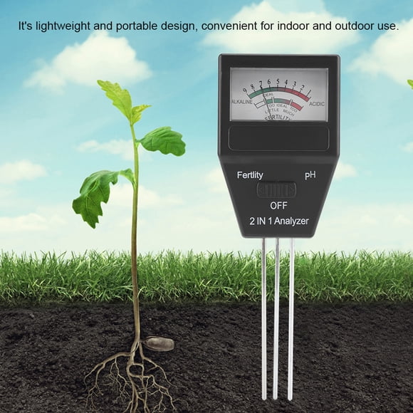 NIMOA Soil PH Meter -2 in 1 High Precision Fertile Soil pH Tester Meter for Garden Plant Flowe