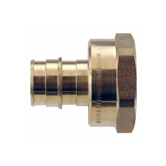 Apollo ExpansionPEX Female Adapter - Brass, 3/4 x 1 In, Barb x FNPT, 200 Psi