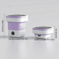 thumbnail image 6 of OHHSUN Portable Washing Machine, Mini Washer 12L High Capacity Foldable Washer with 3 Modes Deep Cleaning of Underwear, Baby Clothes and Socks for Apartments, Camping, Travel(Purple), 6 of 8