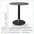 thumbnail image 6 of LeisureMod Round Dining Table with MDF Top and Powder-Coated Round Steel Base with Brushed Gold Accents Kitchen Table, Seats 2-3 Person for Modern Home and Kitchen Vail Collection, 6 of 13