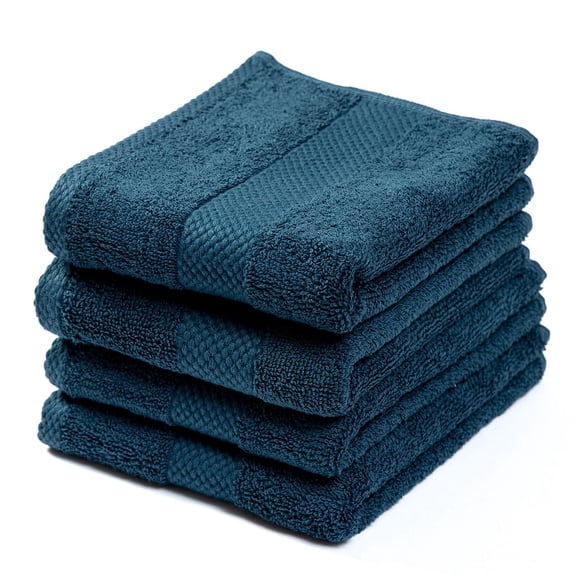 Premium 100% Combed Cotton Hand Towels 800 Gsm | Ultra Soft, Quick Dry & Highly Absorbent, For Home, Gym & Travel Hand Towel (Dark Teal) - Pack Of 4