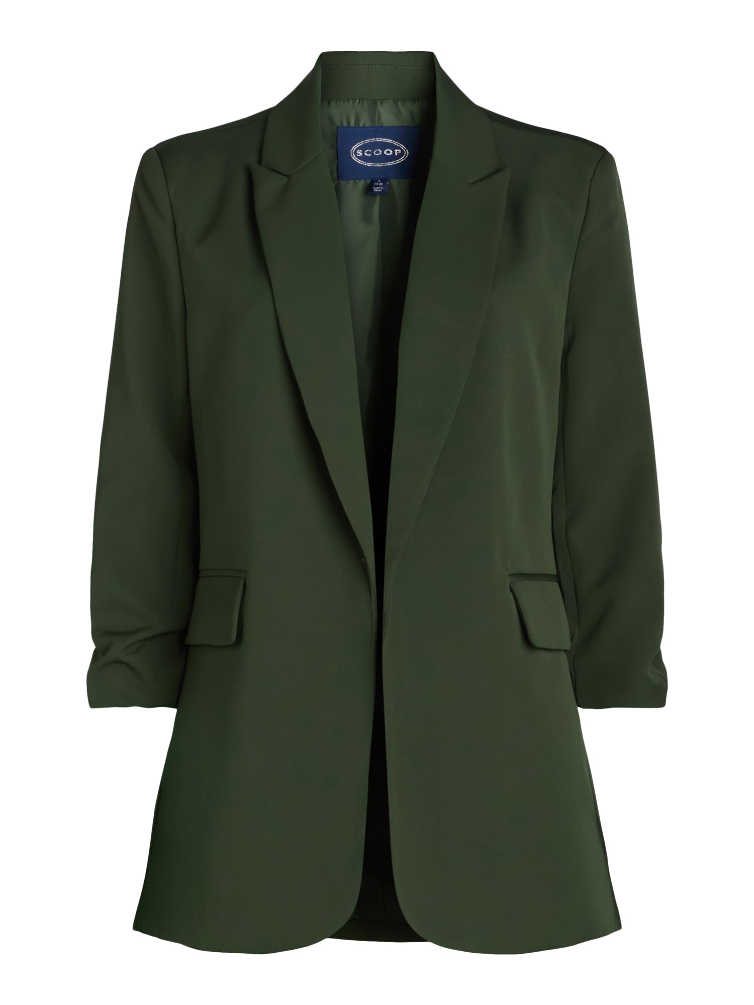 Scoop Women's and Women's Plus Crepe Slouchy Double Breasted Blazer, Sizes XS-4X
