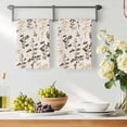 thumbnail image 3 of Brown Beige Botanical Kitchen Towels Set of 1, Rustic Country Spring Floral Summer Leaf Absorbent Dish Towels for Kitchen, Microfiber Hand Towel, Quick Drying Tea Towel Decorative Dishcloths, 3 of 7