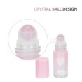 thumbnail image 3 of Pink Heart Pattern Essential Oil Bottles for Storage Use 3Pcs Glass Roller Ball, 3 of 4