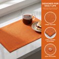 thumbnail image 5 of REGALWOVEN Placemats Set of 6 Polyester Placemats for Kitchen Dining Table Decor Heat Resistant Table Placemats Table Mat Orange Yellow 18*12in, 5 of 5