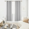 thumbnail image 5 of Deconovo 100% Blackout Window Treatment, Linen Look Thermal Curtains 72 inch Long 2 Panels, Grommet Solid Curtains for Bedroom (Light Gray, 52 x 72 inch, 2 Panels), 5 of 11