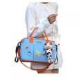 thumbnail image 5 of Bolsa de pañales, bolsa de mensajero de hombro de viaje para mamá y papá, bolsa de bebé multiusos para niños y niñas, (azul) Feliz Sencillez, 5 of 5