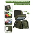 thumbnail image 4 of Bolsa de almuerzo Ralchyez Tactical de 20 litros con aislamiento de dos pisos, color verde, 4 of 7
