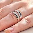 thumbnail image 3 of Rag Jewels 14K White Gold Plated 2.30 Ct Round Cut Black & White Diamond Engagement Enhancer for Engagement Christmas Thanksgiving Enhancer Guard Wrap Ring 925 Sterling Silver For Women's -8.5, 3 of 3
