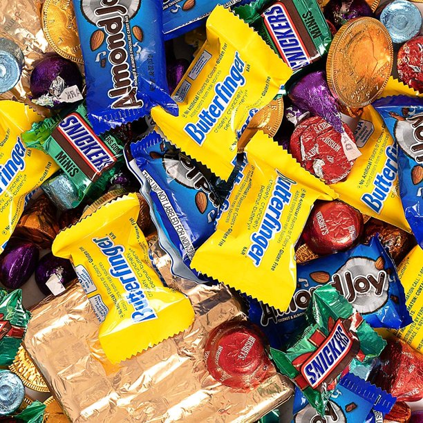 Rainbow Chocolate Candy Assortment, Kisses Milk Chocolate, Gold Coins