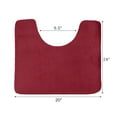 thumbnail image 4 of Clara Clark Bath Mat Bathroom Rug - Absorbent Memory Foam Bath Rugs - Non-Slip, Thick, Cozy Velvet Feel Microfiber Bathrug, Plush Shower, Toilet- Floor Bathmats Carpet - Red - Contour Size 24"x20", 4 of 5