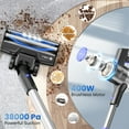 thumbnail image 4 of UMLo Cordless Vacuum Cleaner, 38000Pa/400W 50min 6-in-1 Lightweight Stick Vacuum Cleaners for Home Pet Hair Car Hardwood Floor Carpets, S500 Blue, 4 of 14