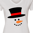 thumbnail image 4 of Inktastic Snowman with Top Hat and Carrot Nose Women's V-Neck T-Shirt, 4 of 5