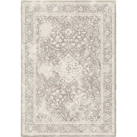 My Texas House Belmont 9' X 13' Gray Floral Indoor/Outdoor Area Rug